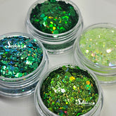 Green Glitter Bundle (Set of 4) - Green Glitter